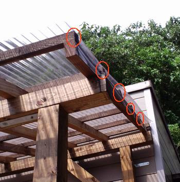 洗濯物干しスペースに屋根diy その７ ｄｉｙまにあ