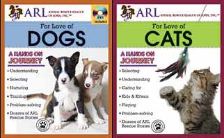 bundle of books for the love of cats and dogs