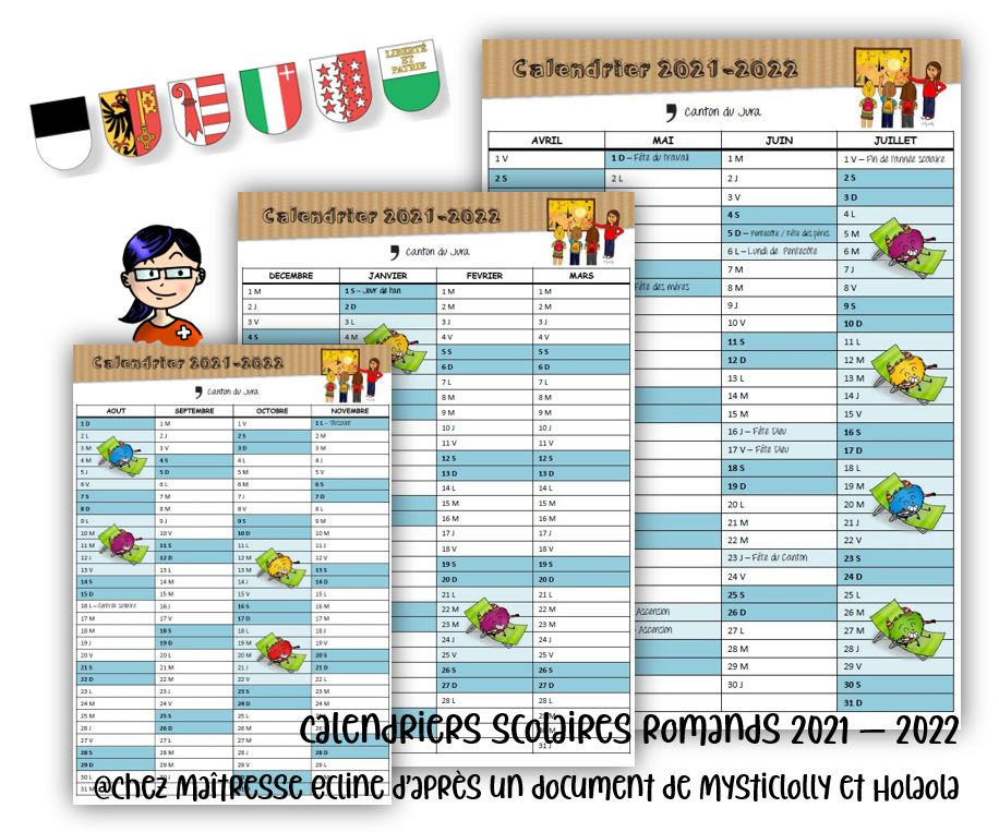 Calendrier 2022 état De Fribourg