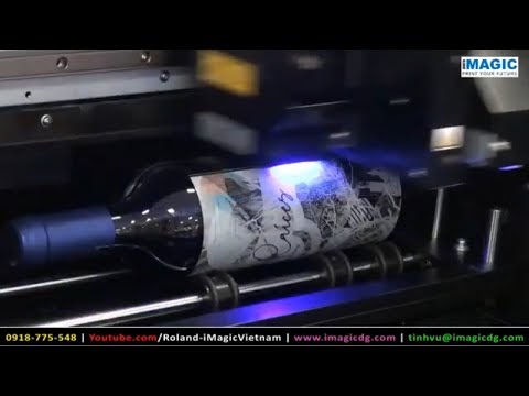 Máy in trụ tròn (vỏ chai, bình nhựa, ly giữ nhiệt) với Roland LEF2-200