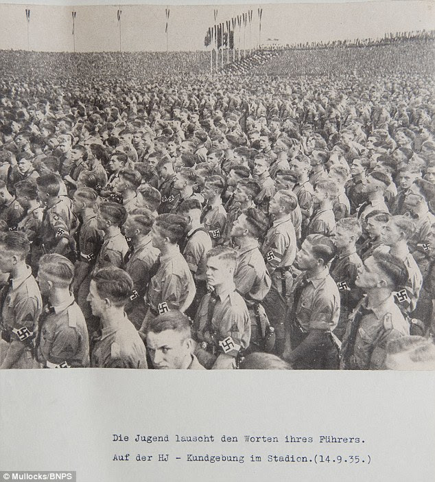 Speech: Nieboy's company were at this Hitler Youth Rally in front of the Fuhrer in 1935