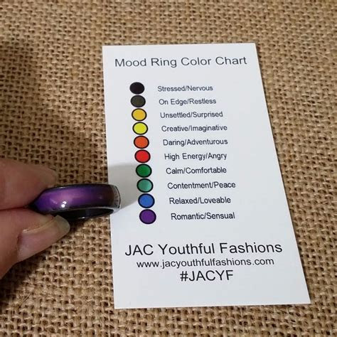 I'll also share mood ring color charts in a summary. mood ring color chart for sale warehouse of ideas
