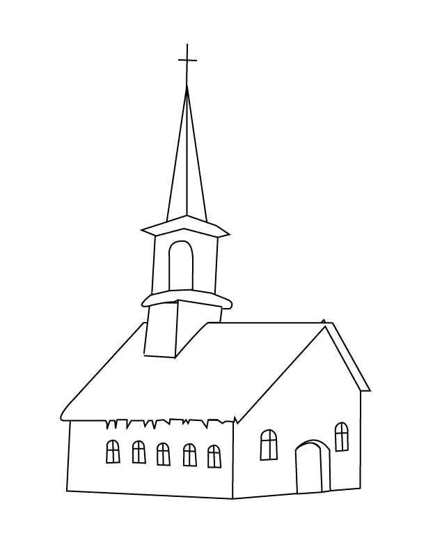 Church coloring pages to download and print for free