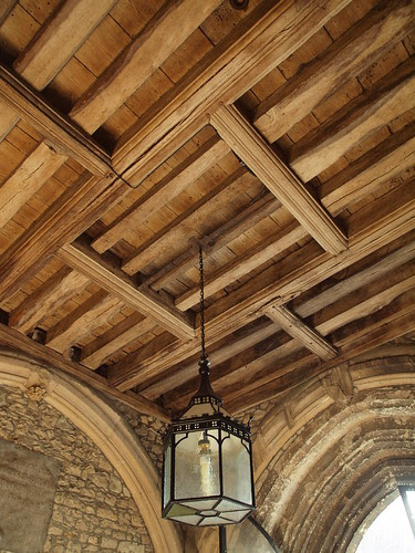 The roof of of the porch of All Saints Church by the river in Maidstone [shared] by Simon Bolton UK