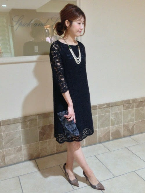 マナーの範囲内でオシャレになれる結婚式の黒色ドレスコーデ集 Dressy