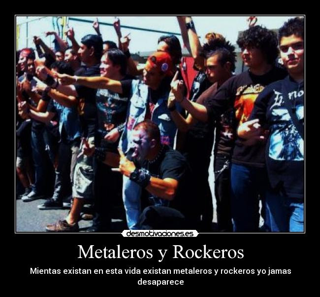 Resultado de imagen para metaleros y rockeros