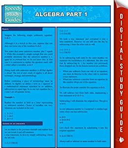 Link Download algebra part 1 speedy study guides speedy publishing Loose Leaf PDF