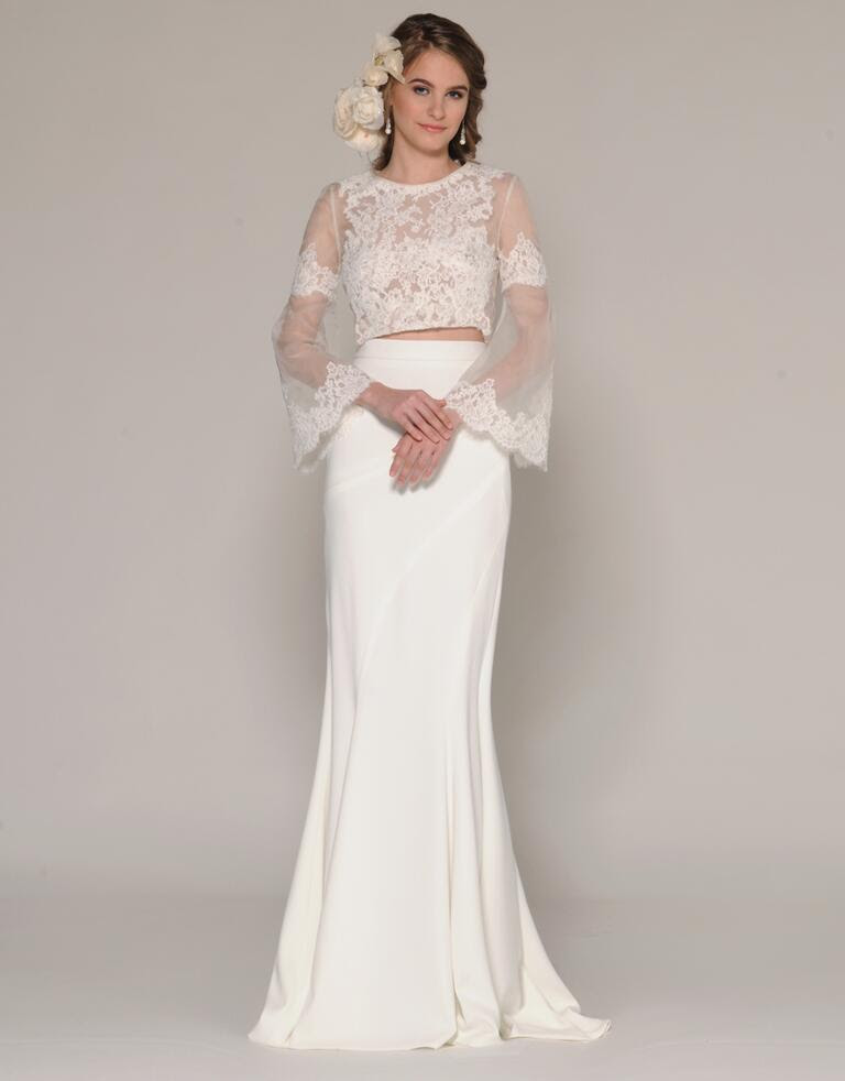 two- piece wedding dress fall 2016