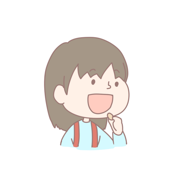 豆を食べる女の子のイラスト かわいいフリー素材が無料のイラストレイン