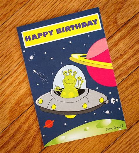 Personalize it with photos & text or purchase as is! alien birthday card birthday cards birthday cards