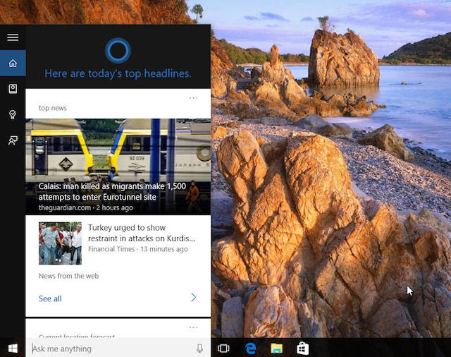 Windows 10 Cortana