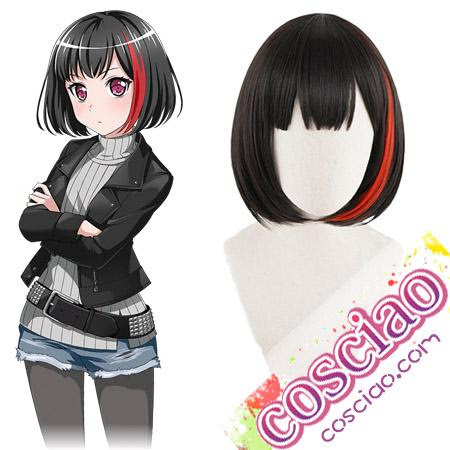 バンドリ 美竹蘭 コスプレウィッグ メッシュ入り 耐熱 かつら ボブヘアー 通販