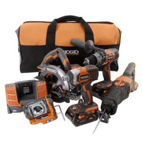 Ridgid 18-volt X4 Hyper Lithium Cordless 5-pieces Combo Kit