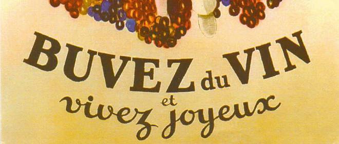 Affiche « Buvez du vin, vivez joyeux »