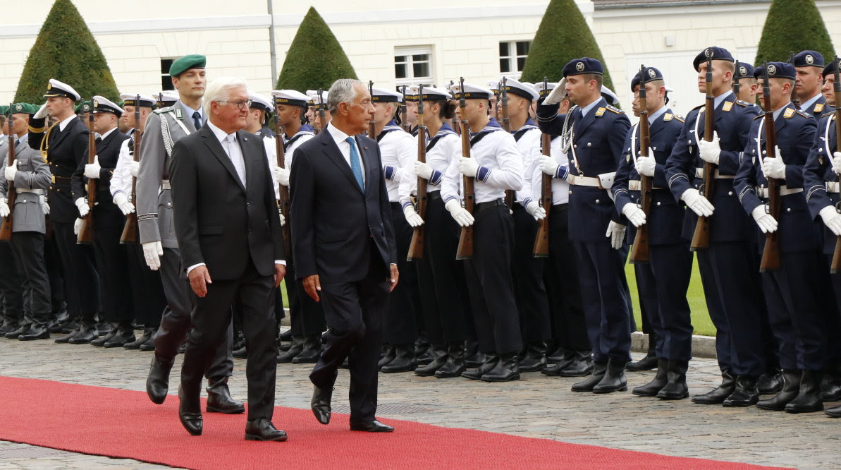 Portugal Präsident Marcelo Rebelo de Sousa Antrittsbesuch Berlin Schloss Bellevue Bundespräsident Frank-Walter Steinmeier Portugal Präsident Marcelo Rebelo de Sousa Antrittsbesuch Berlin Schloss Bellevue Bundespräsident Frank-Walter Steinmeier