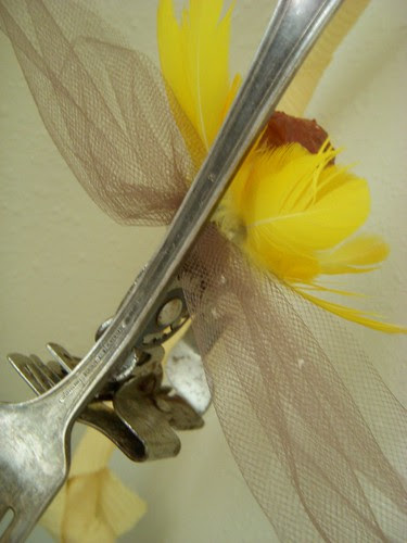 Backside of bird assemblage