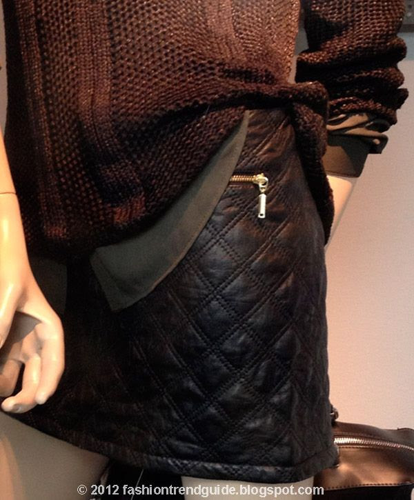 quilted leather skirt