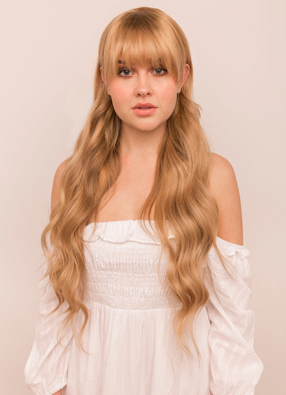 Clip In Fringe Bangs 18 Golden Blonde