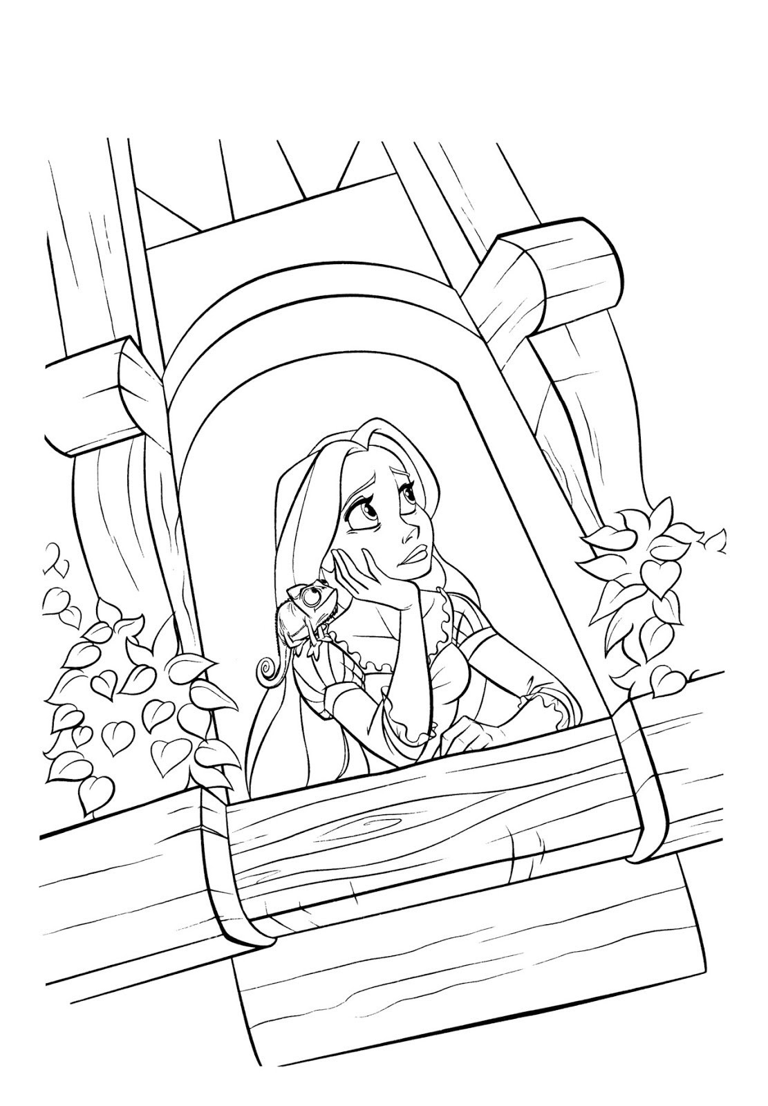 Download Rapunzel Tower Coloring Page at GetColorings.com | Free ...