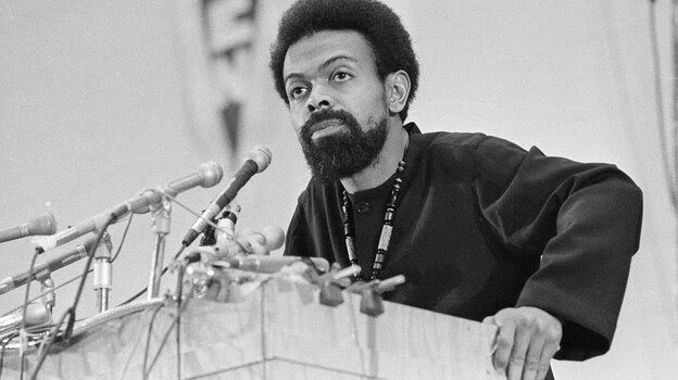 Poet and activist Amiri Baraka, seen here during the 1972 Black Political Convention in Gary, Ind., has died at age 79.