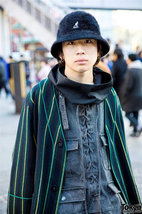We may earn commission on some of the items you choose to buy. Japanese Streetwear Style w/ Kidill Coat, Kangol Bucket