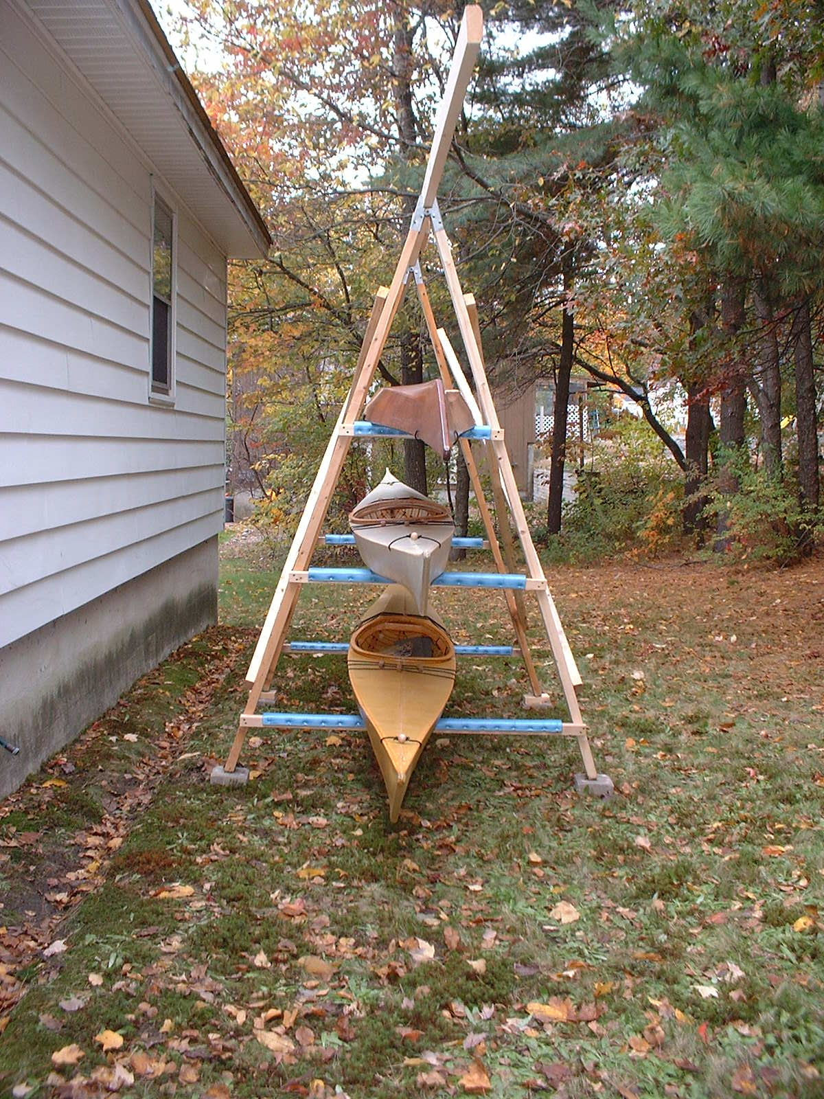 A Simple A-Frame Kayak Storage Rack | BrianNystrom.com