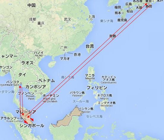 マレーシア シンガポール タイ
