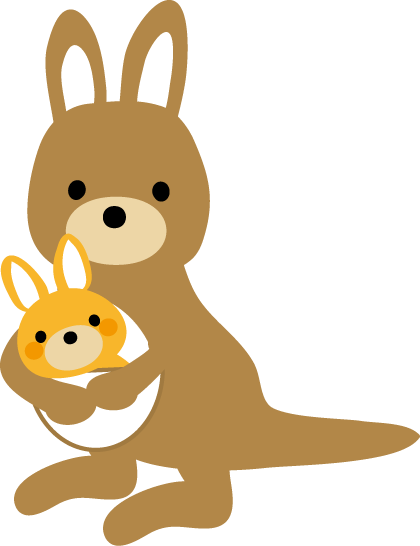 カンガルーのイラスト 無料イラストフリー素材