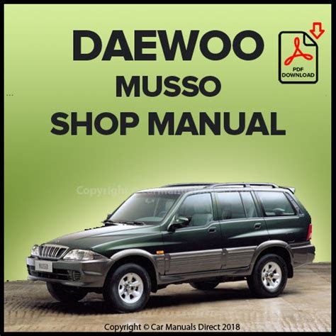 PDF Daewoo Musso Workshop Service Manual