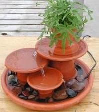 Homemade outdoor fountain | Gardens, plants and such | Pinterest
