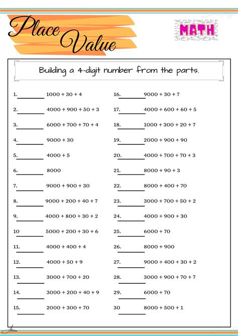  grade 4 math place value