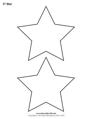 Star Template - 5 Inch - Tim's Printables