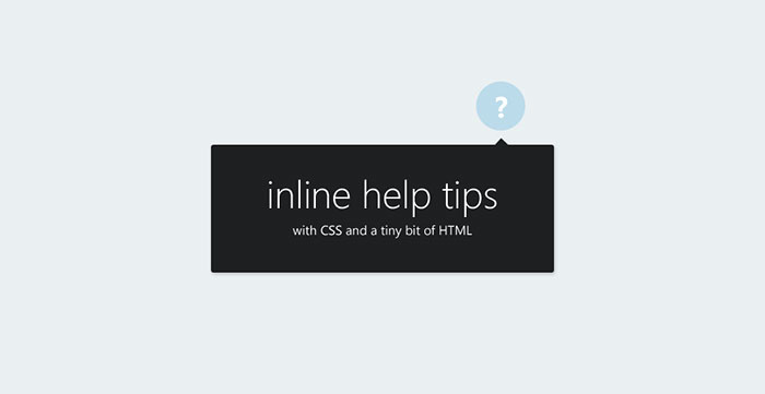 Create inline help tips for your site with a bit of CSS