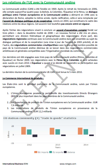Bolivie Accords De Libre échange Cours - 