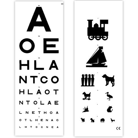 The chart provided on both sites is the tradition. eye test chart 6 metre distance sports supports mobility