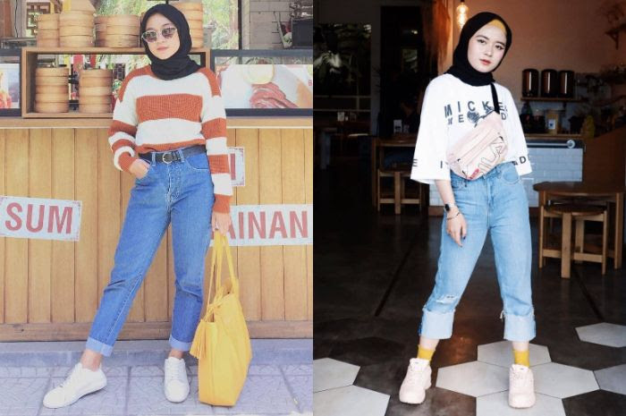 35+ Ide Ootd Hijab Pakai Celana Jeans