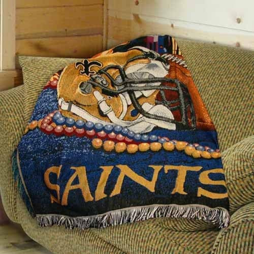 New Orleans Saints 48 x60 Woven Blanket Throw