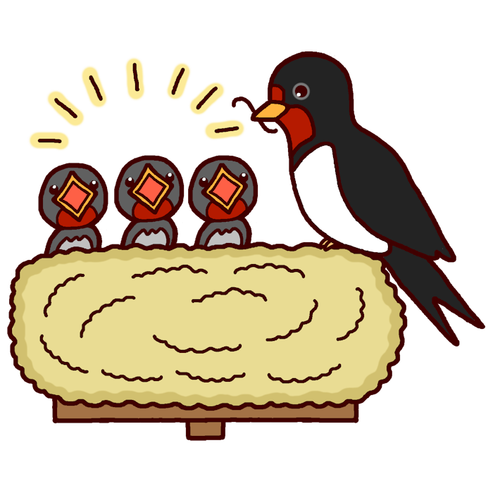 もぐらとつくし カラー 春の無料イラスト 季節素材