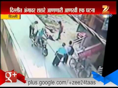 Burari Delhi Murder video  girl killed on road | cc tv footage