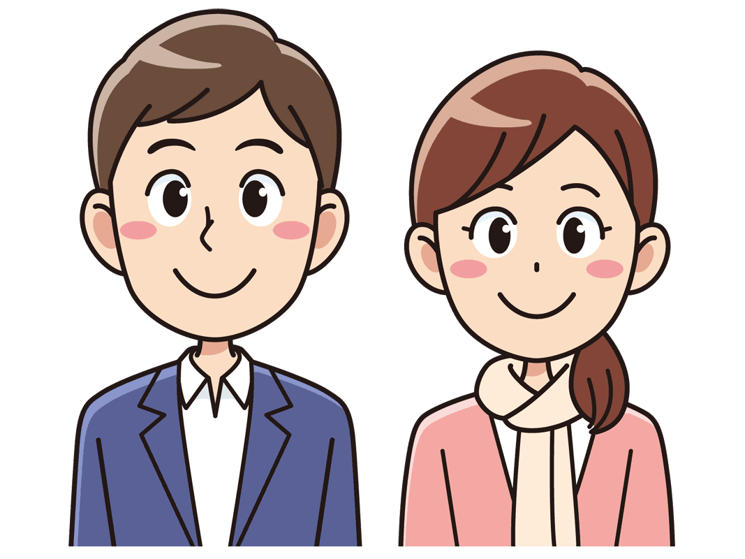 笑顔の代男女 無料イラスト素材 イラスト素材図鑑