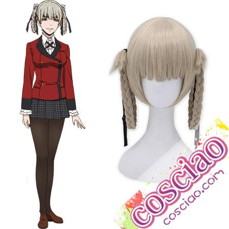 賭ケグルイ 桃喰綺羅莉 コスプレウィッグ 三つ編み セット済 かつら 賭グル 通販