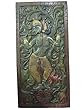 India Carving Door Panel Dancing Krishna Carved Wall Panels India 72" X 36"