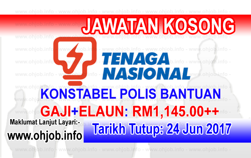 Jawatan Kerja Kosong Tenaga Nasional Berhad - TNB logo www.ohjob.info jun 2017