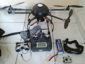 Drone levaria aparelhos e objetos para dentro do presídio, segundo a PM (Foto: Polícia Militar/Divulgação)