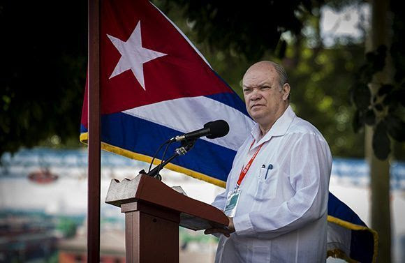 Rodrigo Malmierca durante las plabras inaugurales de Fihav-2017. Foto: Irene Pérez/ Cubadebate.