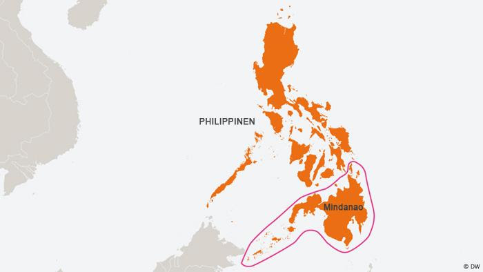 Karte Philippinen mit Mindanao