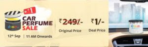 Droom Rs.1 Flash Sale - Get Car Perfume in Just Rs.1