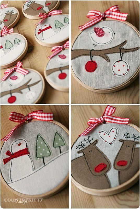 Countrykitty: Embroidery hoops mania. These are really cute. Love to make some!