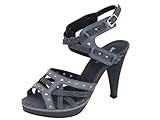 Reneeze BERRY-1 Women High Heel Ankle-Strap Sandals - Navy