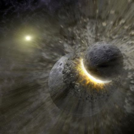 Paper suggests impacts blasted off parts of Earth’s starting material